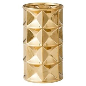 Gold Geometric Vase by Nate Butkus